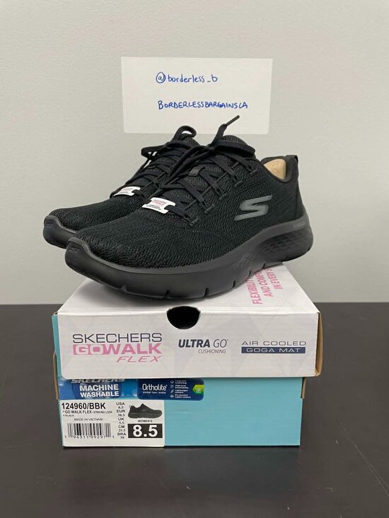 Skechers Shoes - Women's Skechers Go Walk Flex - Striking Look Black (124960/BBK)